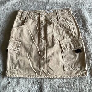 Topshop - Tan Cargo Mini Skirt